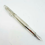 Yard-o-Led Sterling Silver Viceroy Grand Barley Fountain Pen  - Broad 18kt Gold Nib