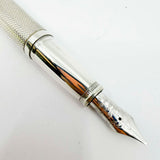 Yard-o-Led Sterling Silver Viceroy Grand Barley Fountain Pen  - Broad 18kt Gold Nib