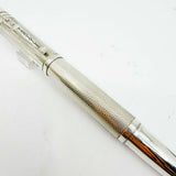 Yard-o-Led Sterling Silver Viceroy Grand Barley Fountain Pen  - Broad 18kt Gold Nib