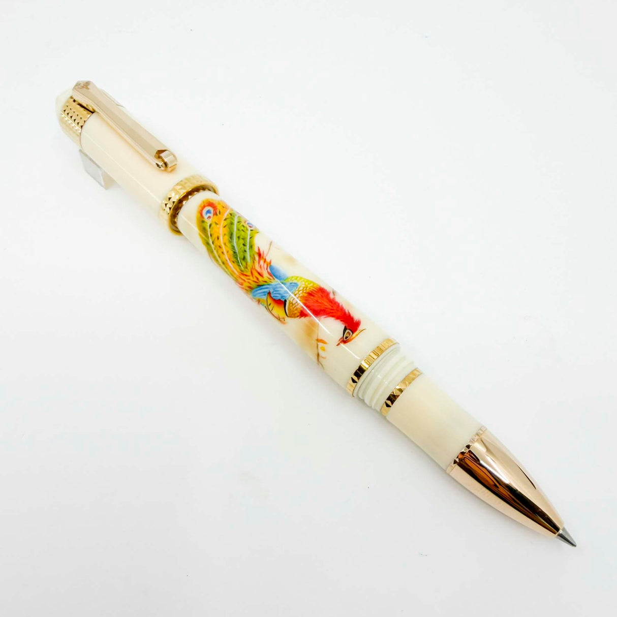 Tibaldi PHOENIX Ivory Resin Limited Edition Rollerball - Made by Montegrappa