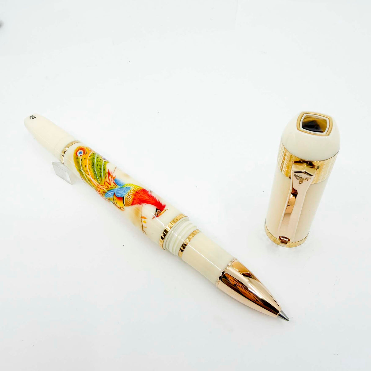 Tibaldi PHOENIX Ivory Resin Limited Edition Rollerball - Made by Montegrappa