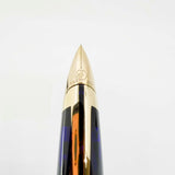 Waterman Edson Blue Translucent Fountain Pen - Fine 18kt Gold  Nib