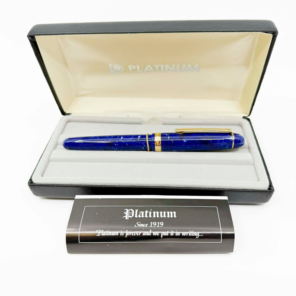 Platinum 3776 Century Celluloid Midnight Ocean Blue Fountain Pen - Music 14kt Gold Nib