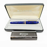 Platinum 3776 Century Celluloid Midnight Ocean Blue Fountain Pen - Music 14kt Gold Nib