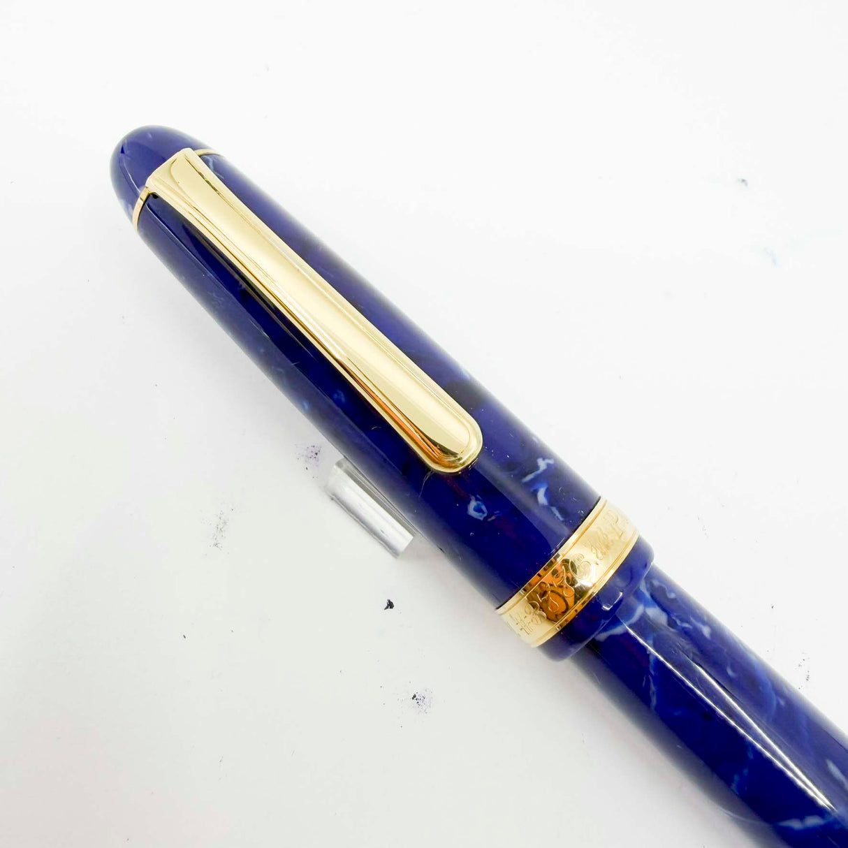 Platinum 3776 Century Celluloid Midnight Ocean Blue Fountain Pen - Music 14kt Gold Nib