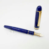 Platinum 3776 Century Celluloid Midnight Ocean Blue Fountain Pen - Music 14kt Gold Nib