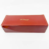 S.T. DuPont Large Orpheo Lacque Ecaille Fountain Pen - Marbled Black & Burnished Burgundy Laque - Medium 18kt Gold Nib