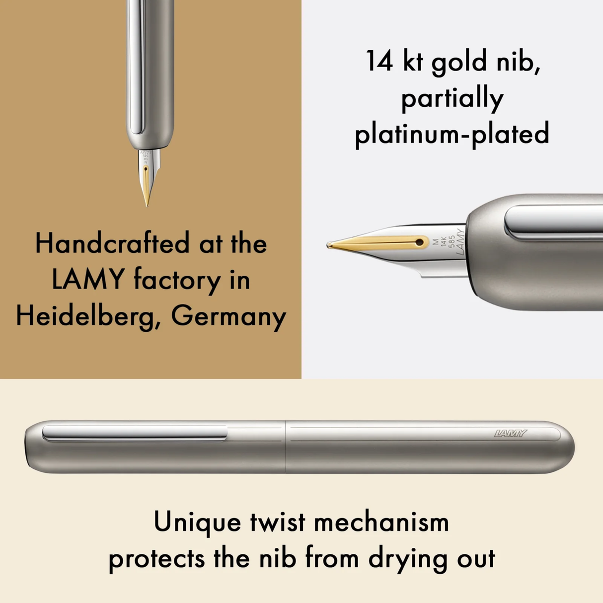 LAMY Dialog Palladium Fountain Pen Collection