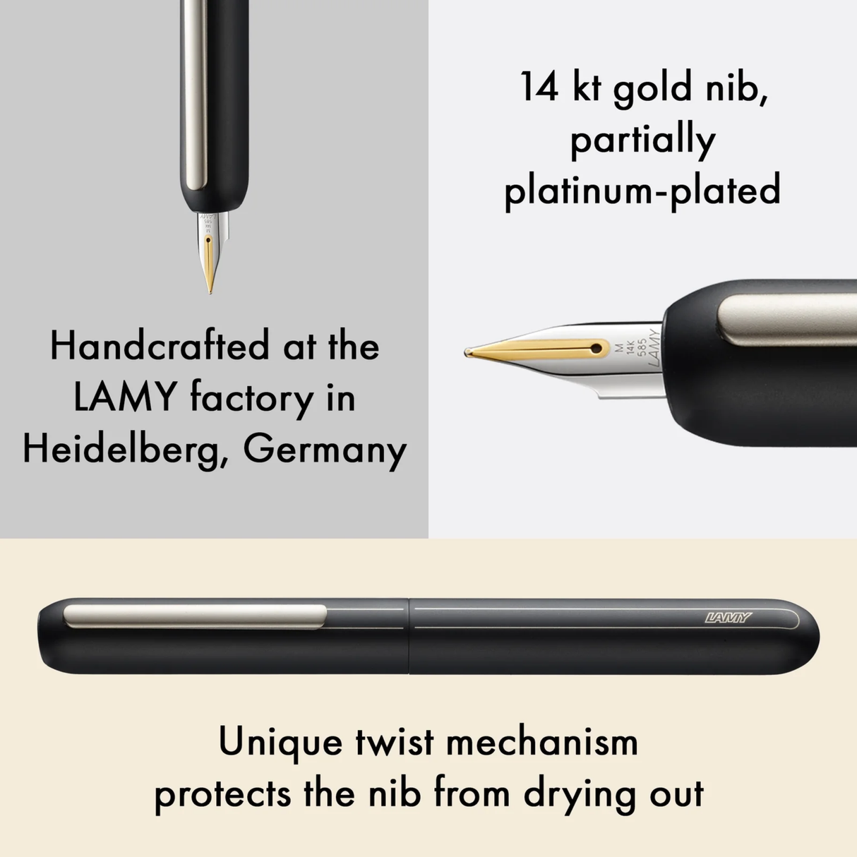 LAMY Dialog Black Fountain Pen Collection