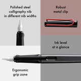 LAMY Joy Calligraphic Black Fountain Pen Collection