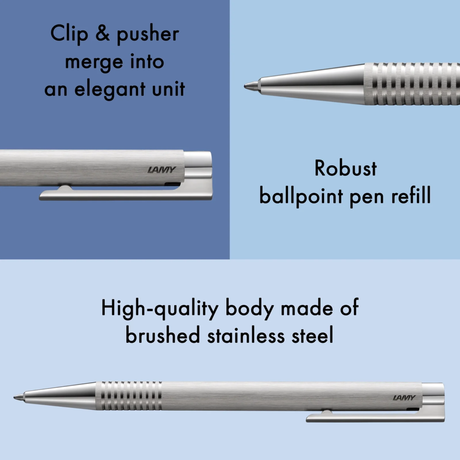 LAMY Logo Brushed Stainless Steel Ballpoint Collection
