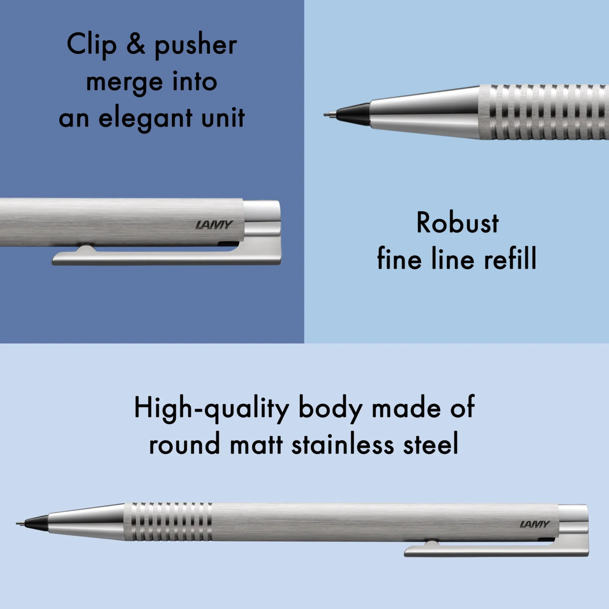 LAMY Logo Brushed Stainless Steel Mechanical Pencil .5mm Collection