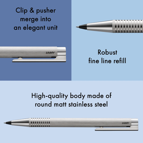 LAMY Logo Brushed Stainless Steel Mechanical Pencil .5mm Collection