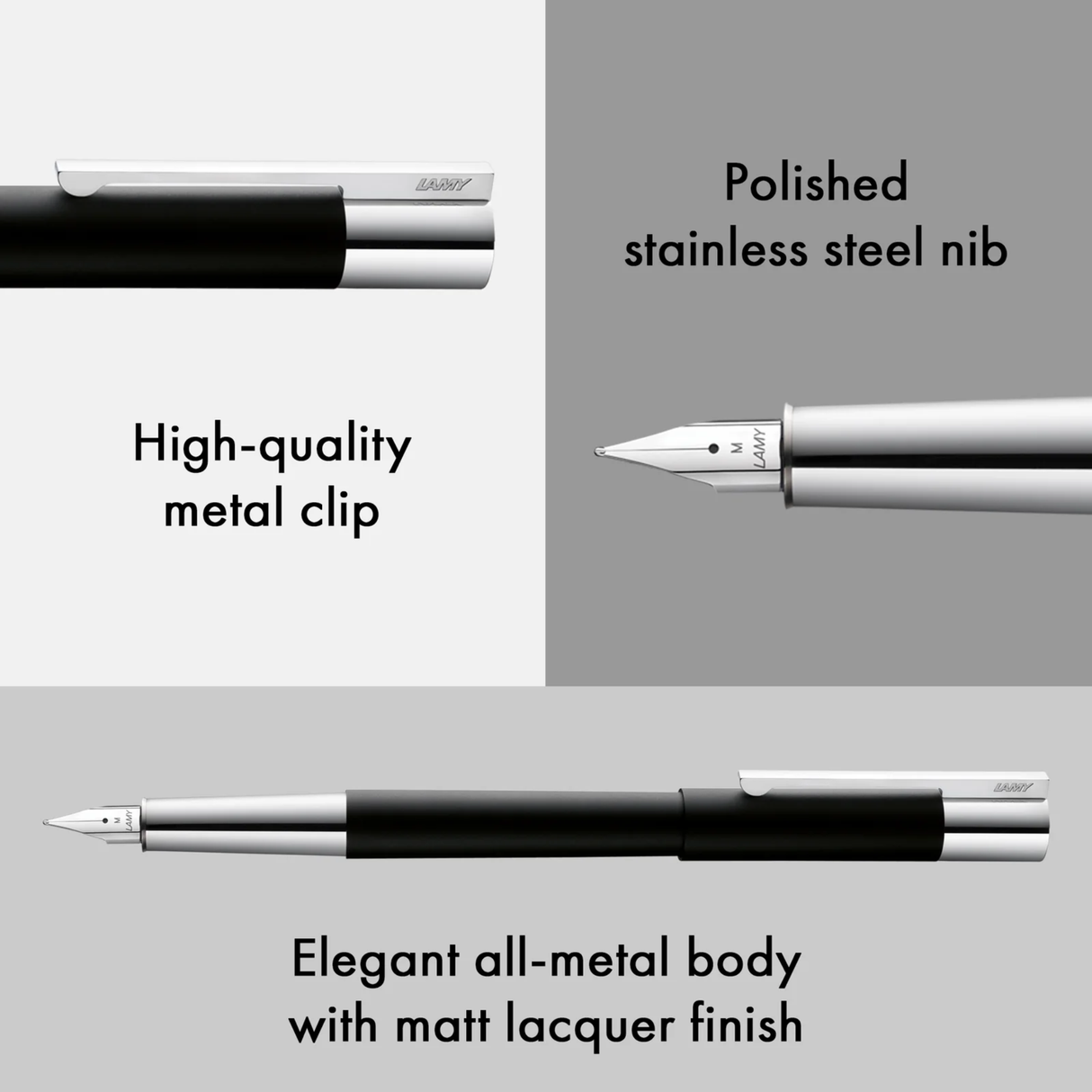 LAMY Scala Black Fountain Pen Collection