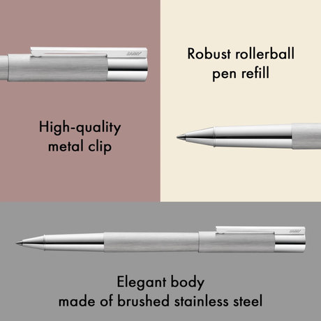 LAMY Scala Stainless Steel Brushed Rollerball Pen Collection
