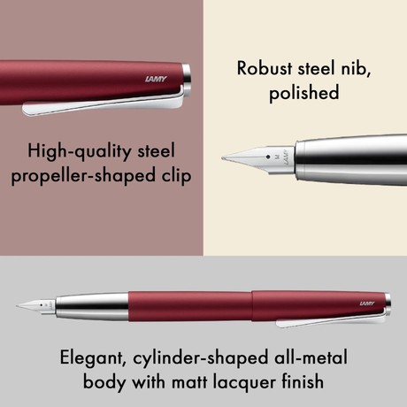 LAMY Studio Royal Red Fountain Pen Collection