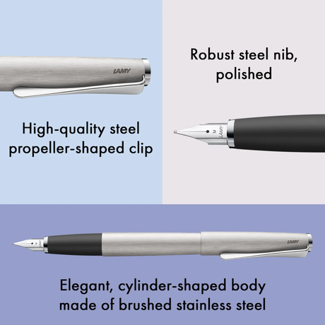 LAMY Studio Stainless Steel Brushed Fountain Pen Collection