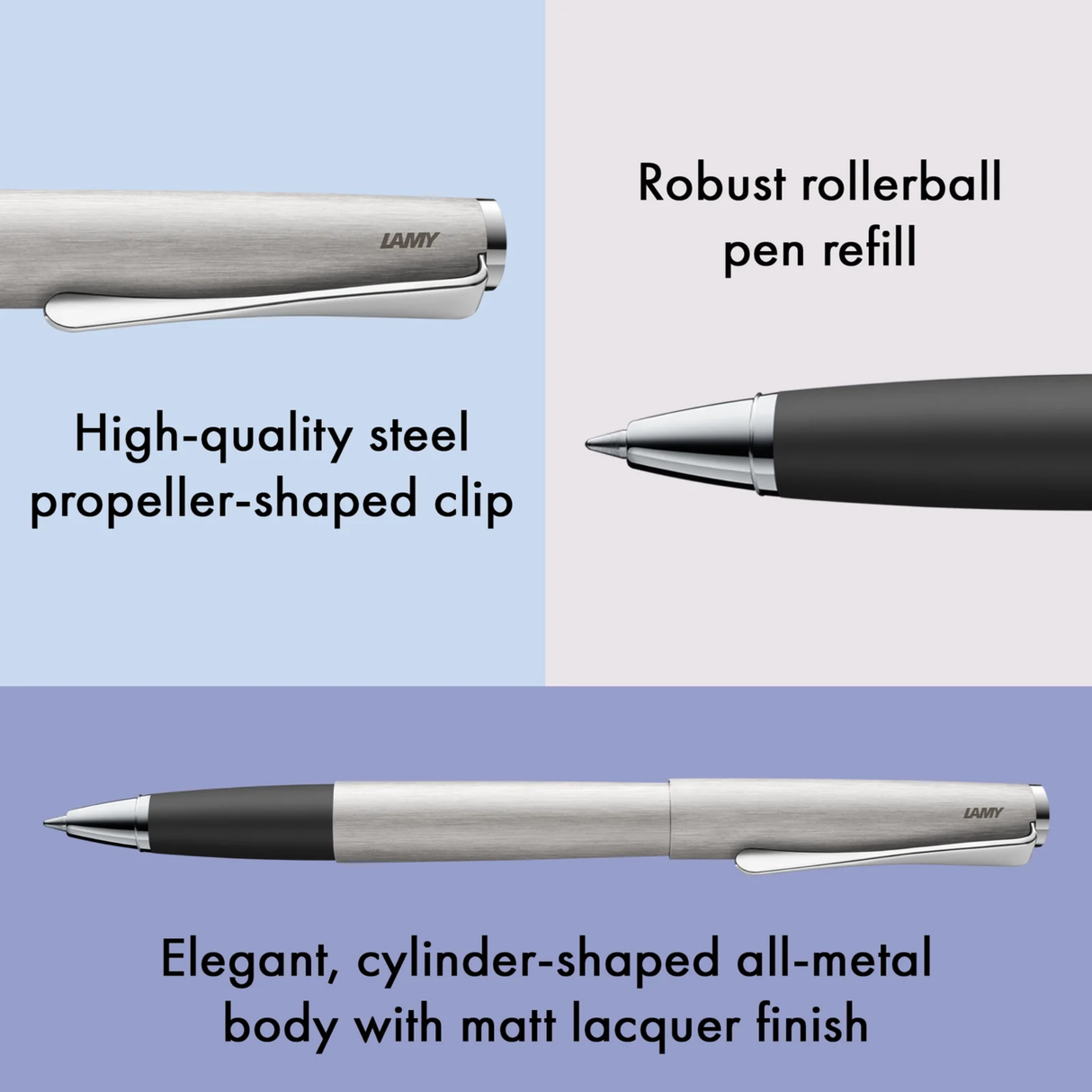 LAMY Studio Stainless Steel Brushed Rollerball Collection