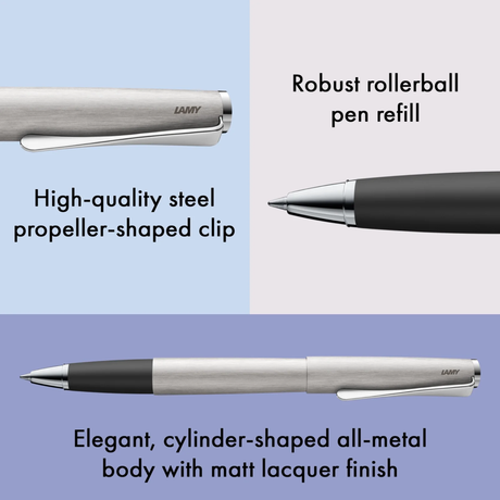 LAMY Studio Stainless Steel Brushed Rollerball Collection