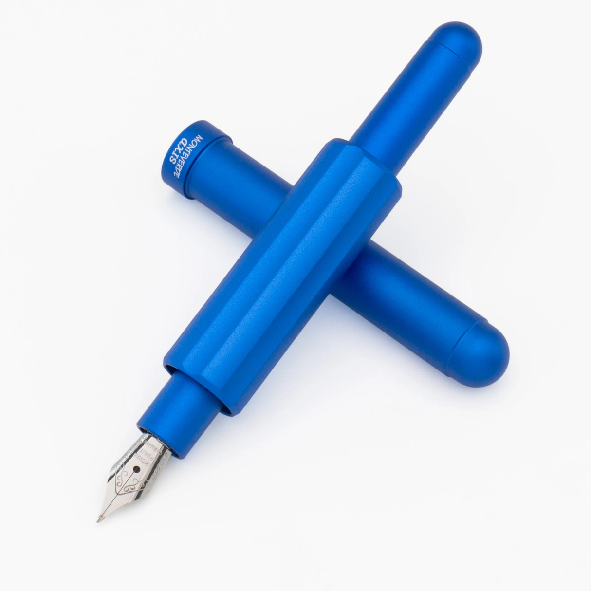 Monteverde USA Axis Matte Blue Fountain Pen Collection
