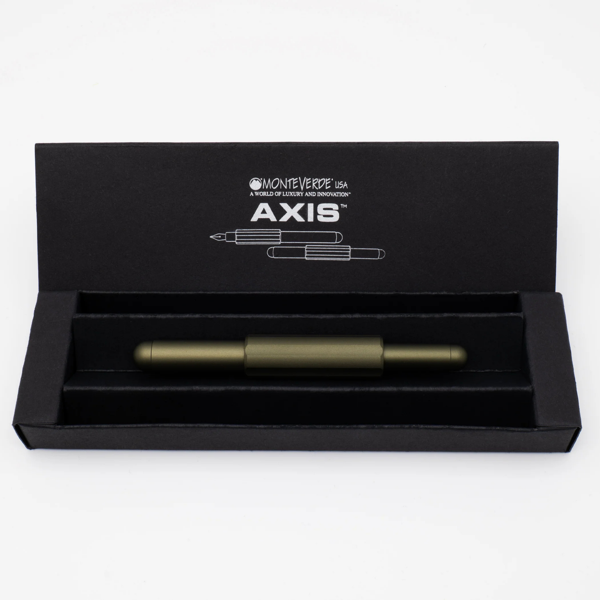 Monteverde USA Axis Matte Olive Fountain Pen Collection