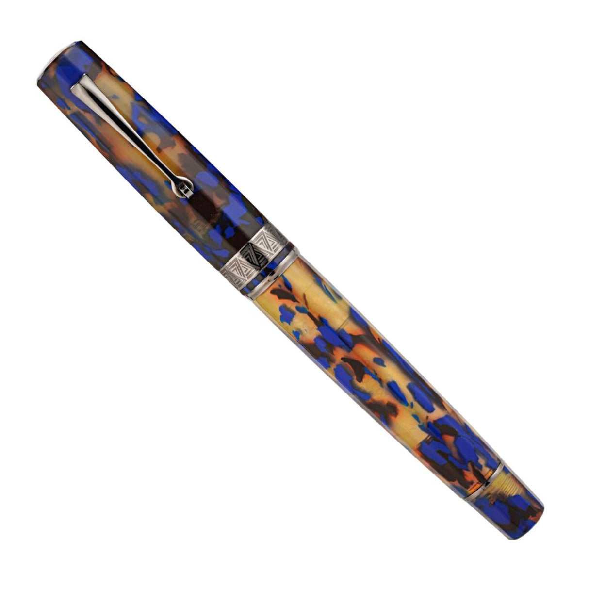 OMAS Paragon Fountain Pen Blue Lucens Silver Trim