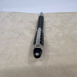 Montblanc Starwalker Nib 14K M Metal Rubber White Star Fountain Pen Black Silver