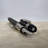 Montblanc Starwalker Nib 14K M Metal Rubber White Star Fountain Pen Black Silver