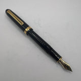 Platinum 3777 Black Gold trim Music Nib 14K - Fountain Pen