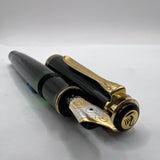 Pelikan M800 Black Gold trim - Window ink view Fountain Pen - Circa 1990