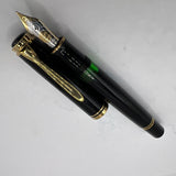 Pelikan M800 Black Gold trim - Window ink view Fountain Pen - Circa 1990