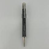 Otto Hutt Design 4 Black Wave - Platinum Trim - Ball Pen