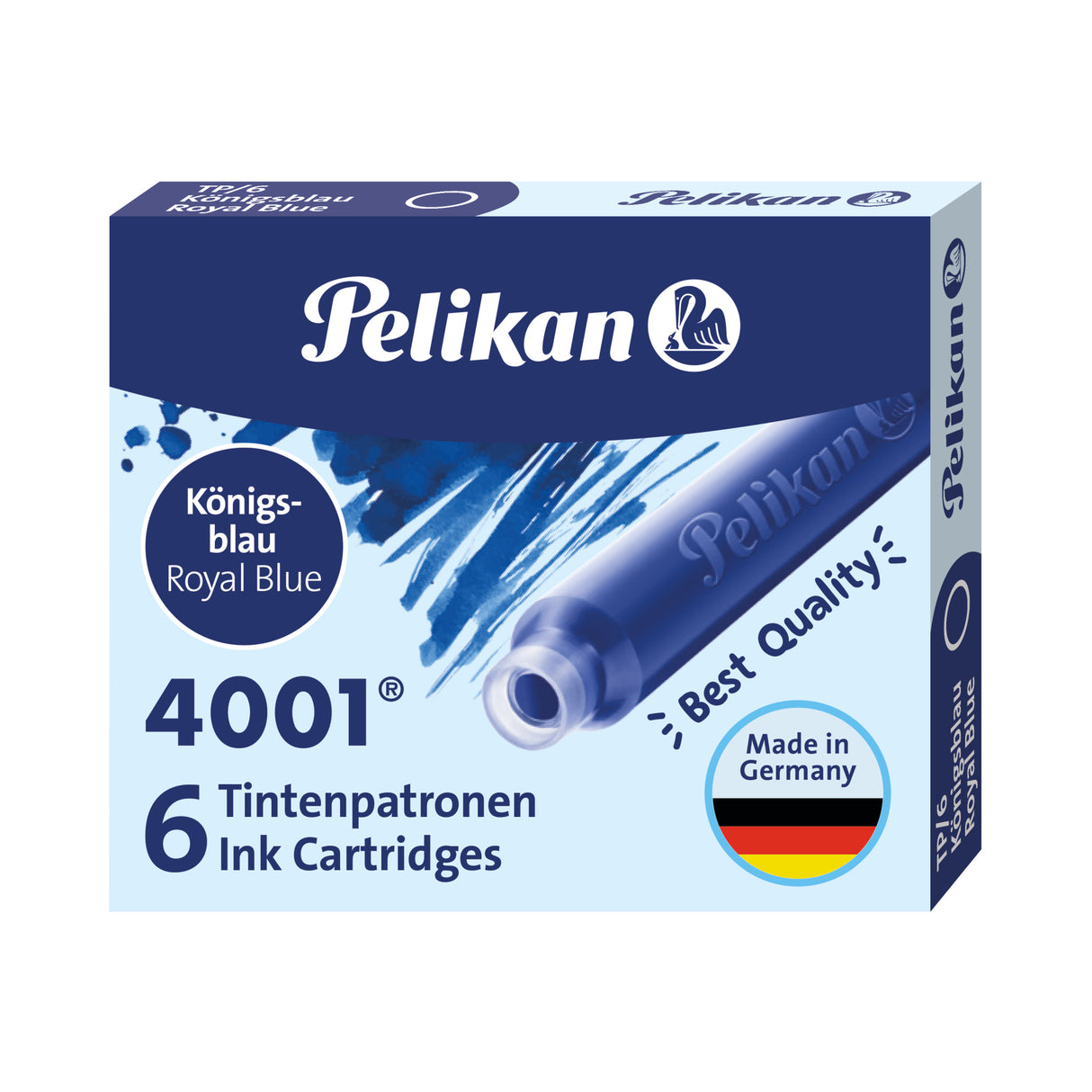 Pelikan 4001® Royal Blue - TP 6 Short Ink Cartridges