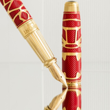 S.T. Dupont Line D Eternity x Richard Orlinski “Kong” Red & Gold Fountain Pen Collection