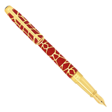 S.T. Dupont Line D Eternity x Richard Orlinski “Kong” Red & Gold Fountain Pen Collection