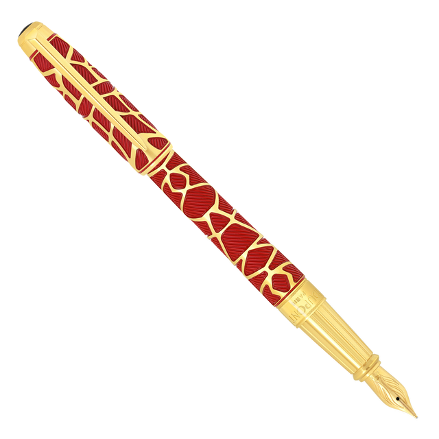 S.T. Dupont Line D Eternity x Richard Orlinski “Kong” Red & Gold Fountain Pen Collection