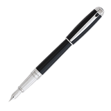 S.T. Dupont Line D Black & Palladium Plate - Large Fountain Pen (14kt Nib)