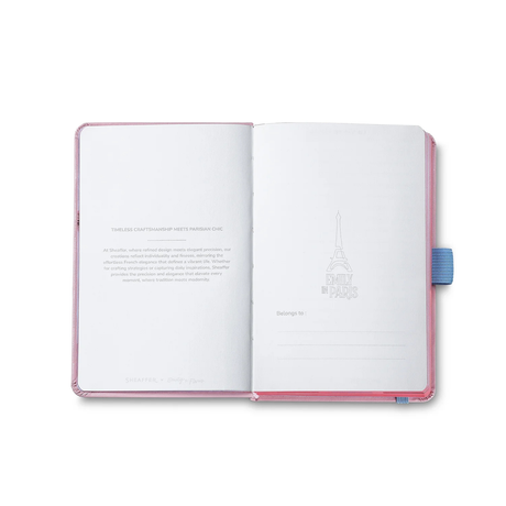 Sheaffer Prelude Mini 9810 Pastel Pink Ballpoint Pen with Swarovski Crystal and Small Hardbound Notebook Gift Set