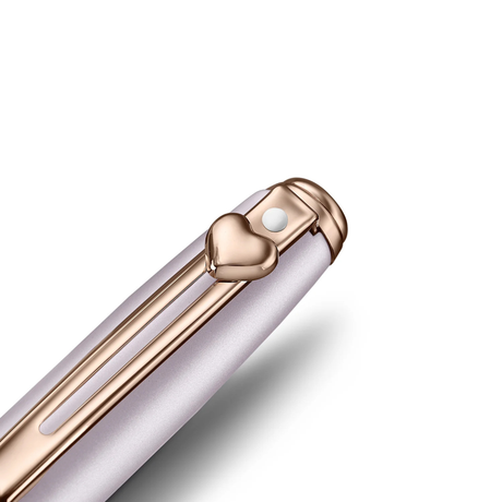 Sheaffe Emily in Paris Prelude Mini 9810 Pastel Pink Ballpoint Pen with Swarovski Crystal and Full-Grain Leather Credit Card Holder Gift Set