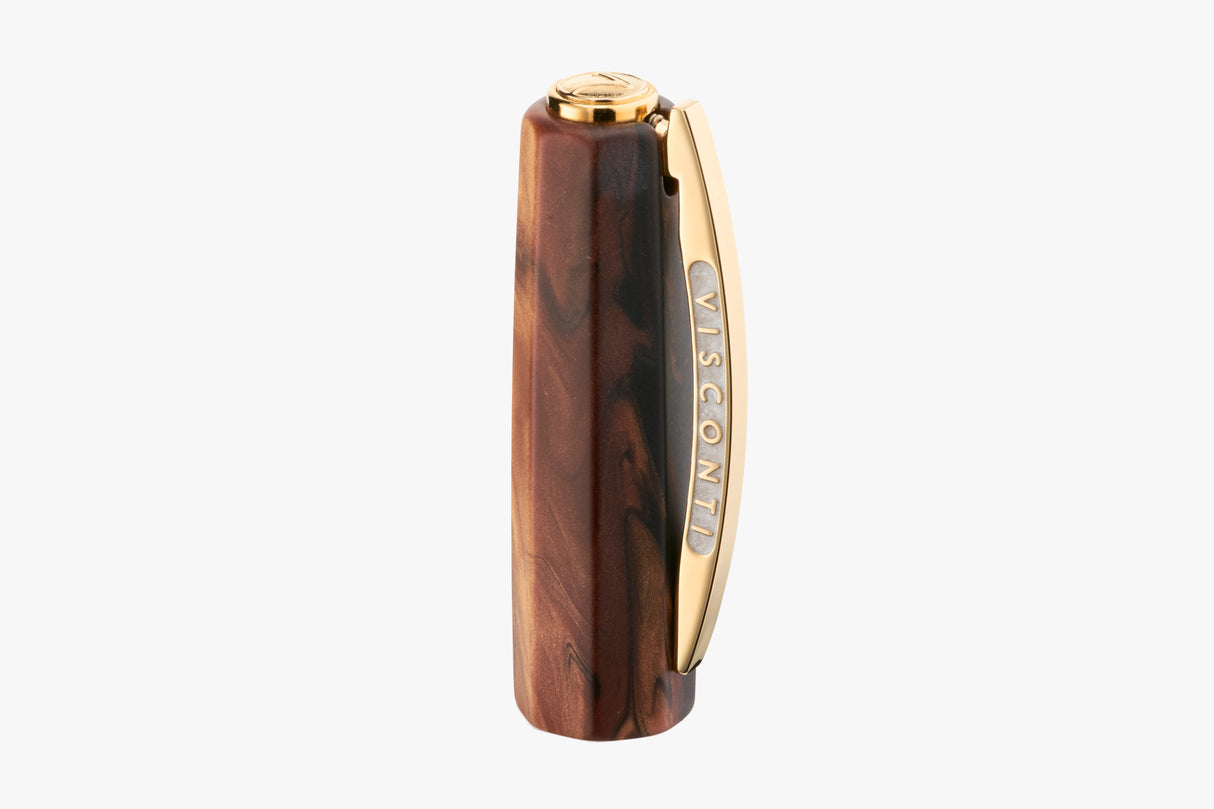 Visconti Medici Briarwood w/Gold Trim - Fountain Pen