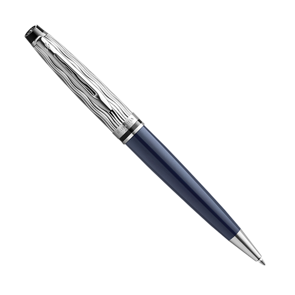 Waterman Expert 2022 Special Edition Deluxe Blue Chrome Trim Ballpoint Pen