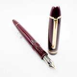 Montblanc Meisterstuck Bordeaux Resin #146 LeGrand Fountain Pen - Extra Fine 14kt Gold Nib