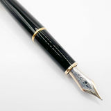 Montblanc Classique #144 Black Resin Fountain Pen  -  Fine  14kt Gold Nib