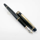 Montblanc Classique #144 Black Resin Fountain Pen  -  Fine  14kt Gold Nib