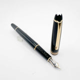 Montblanc Classique #144 Black Resin Fountain Pen  -  Fine  14kt Gold Nib