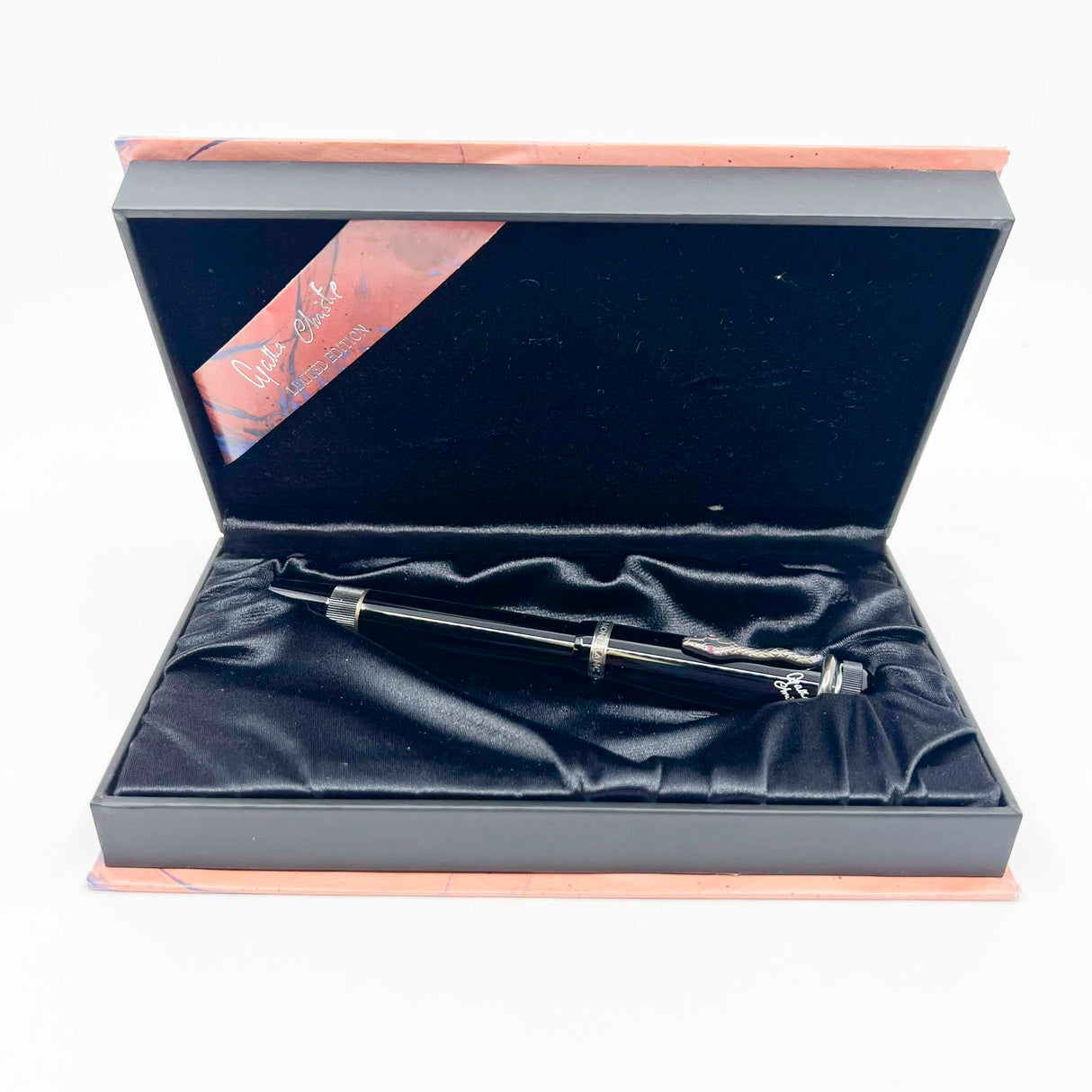 Montblanc Agatha Christie Sterling Silver Limited Edition Fountain Pen - Fine 18kt Gold Nib