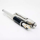 Cross Townsend Sterling Silver Fountain Pen - Made in USA - Fine 18kt Gold  Nib