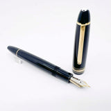 Montblanc #147 Traveler Black Resin CARTRIDGE-FILL LeGrand Meisterstuck Fountain Pen - Fine 14kt Gold Nib