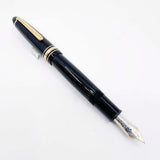 Montblanc Meisterstuck Black Resin #146 LeGrand Fountain Pen  - Extra Fine 14kt  Gold Nib