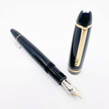 Montblanc Meisterstuck Black Resin #146 LeGrand Fountain Pen  - Extra Fine 14kt  Gold Nib